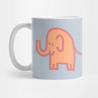 Cute Elephant Peach Fuzz Pantone Color of the Year 2024 Mug